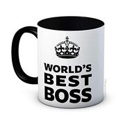 Tazza da caffè in ceramica divertente con scritta "World's Best Boss"
