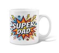 Tazza da caffè in ceramica Explosion, con manico e fulmini e stelle, per la festa del papà, colore giallo, ideale per amici, familiari, colleghi, insegnanti, coppie, dipendenti, 325 ml