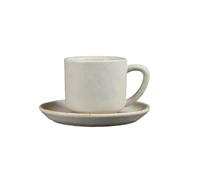 Tazza da caffè in ceramica grossolana fatta a mano, stile retrò, da 175 ml, per ristorante B&B, colore bianco astringente