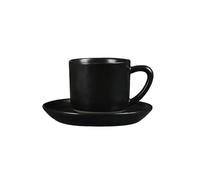 Tazza da caffè in ceramica grossolana fatta a mano, stile retrò, da 175 ml, per ristorante B&B, colore nero