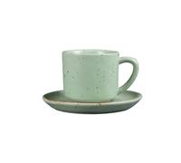Tazza da caffè in ceramica grossolana fatta a mano, stile retrò, da 175 ml, per ristorante B&B, colore: verde crema
