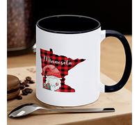 Tazza da caffè in ceramica Minnesota con mappa dello Stato degli Stati Uniti, idea regalo per bambini, uomini, donne, compleanno, 325 ml