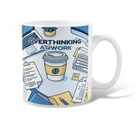 Tazza da caffè in ceramica, moderna e minimalista, per computer portatile, documenti, posto di lavoro, tazza da tè con manico, ideale per amicizia, famiglia, colleghi, personale, insegnanti, 325 ml