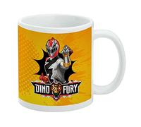 Tazza da caffè in ceramica Power Rangers Dino Fury Red Ranger, novità regalo per caffè, tè e bevande calde, 325 ml, bianco
