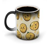 Tazza da caffè in ceramica sensibile al calore con manico in ceramica con cambio di colore a forma di patata, regalo divertente, 325 ml