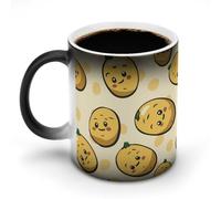 Tazza da caffè in ceramica sensibile al calore con manico in ceramica con cambio di colore a forma di patata, regalo divertente, 325 ml