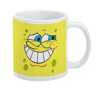 Tazza da caffè in ceramica SpongeBob Guilty Face, novità regalo per caffè, tè e bevande calde, 325 ml, bianco