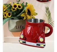 Tazza da caffè in resina con coperchio, decorazione vintage creativa a forma di Maggiolino, idea regalo divertente e carina per auto in miniatura, adatta per uomini, donne, casa, ufficio, scaffale da