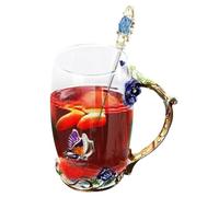 Tazza da caffè in | Tazza da bevanda e cucchiaio tazza floreale per donne | Elegante set di tazza e cucchiaio per nonna, mamma, moglie, fidanzata, sorella