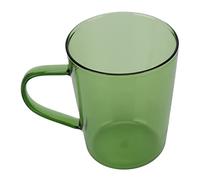 Tazza da caffè in Vetro Borosilicato da 380 ml. Design Elegante e Resistente Al Calore per Case e Bar, Facile da Pulire (GREEN)