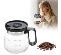 Tazza da caffè in vetro da 470 ml, stile caffettiera, commento/filosofia/risefrom tazza da caffè in vetro a forma di caffettiera, resistente al calore, grande capacità per caffè, tè, cioccolato