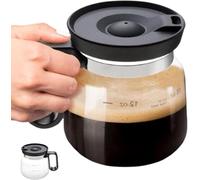 Tazza da caffè in vetro da 473 ml, stile caffettiera, mini tazza da caffè con coperchio, per tè caldi, grande capacità, per cioccolata calda, caffè freddo.