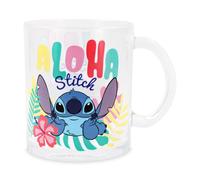 Tazza Da Caffè In Vetro Disney Lilo & Stitch "Aloha" Da 18 Once
