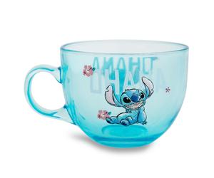 Tazza Da Caffè In Vetro Disney Lilo & Stitch Ohana | Contiene 16 Once
