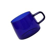 Tazza da caffè in Vetro, Tazza da caffè in Borosilicato da 350 Ml, Tazza da Latte Tazza da caffè in Vetro Tazza da caffè in Cristallo Rotonda con Manico Resistenza Alle Alte