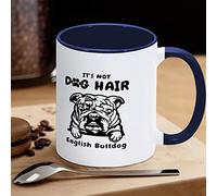 Tazza da caffè inglese Bulldog It's Not Dog Hair Tazza da caffè divertente novità tazza da tè tazze in ceramica con grande manico a C per caffè, tè, cereali acqua per ufficio, cucina, scuola a casa