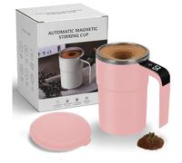 Tazza Da Caffè Intelligente, Tazza Da Caffè Automescolante, Tazza Elettrica For Caffè Automescolante, Tazza Di Miscelazione Automatica, Tazza Di Agitazione Magnetica USB Con Display LCD Della(Pink)