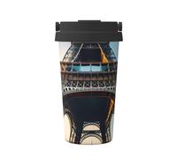 Tazza da caffè isolata con stampa di Torre Eiffel di Parigi, tazza da 500 ml in acciaio inox, perfetta per viaggi, bar, ufficio e casa