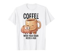 Tazza da caffè Kawaii Che abbraccia Il Cervello Accogliente mentale Maglietta
