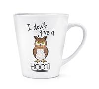 Tazza Da Caffè Latte 12oz Con Gufo Non Me Ne Frega Niente - Uccello Divertente