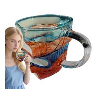 Tazza Da Caffè Libro Dipinto | Ciotola Ceramica a Forma di Libri Impilati - Contenitore Beverage Resistente Ai Graffi Artigianale Articolo Decorativo Per Studio Soggiorno Libreria