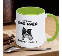 Tazza da caffè Liscia Collie It's Not Dog Hair Tazza da caffè divertente novità Tazza da tè Tazze in ceramica con grande manico a C per caffè, tè, cereali, acqua per ufficio, cucina, scuola a casa