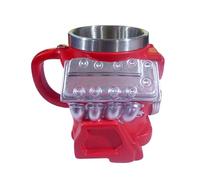 Tazza da caffè motore V8,Tazza di design artistico - Colazione,Ideale per uomini adulti Entusiasti di auto amatoriali della meccanica per bere caffè e tè in viaggio ufficio lavoro casa