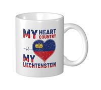 Tazza Da Caffè My Heart My Country My Liechtenstein Thè Mug Con Manico Personalizzato Tazza Innamorati, Per Work, Merenda, Compleanno, 330ml