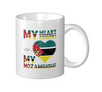 Tazza Da Caffè My Heart My Country My Mozambique Tazze Caffè Personalizzato Donne Tazza Colazione, Per The, Bambini, Work, 330ml