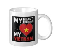 Tazza Da Caffè My Heart My Country My Vietnam Tazze Caffè Donne Personalizzato Tazza Innamorati, Per The, Merenda, Bambini, 330ml