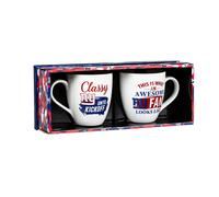 Tazza Da Caffè New York Giants 17oz Ceramica Set Da 2 Pezzi Con Scatola Regalo