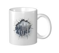 Tazza da caffè novità da 11 once Città fuori dalle mura, tazze da caffè in ceramica per donne e uomini, ufficio, camera da letto, arredamento per studio a casa, regalo di compleanno, mamma, festa, ada