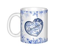 Tazza da caffè personalizzata a doppia faccia per la nonna dai nipoti Tazza da caffè personalizzata Data di nascita Regalo personalizzato Migliore tazza Regali con nome del membro della famiglia Tazza