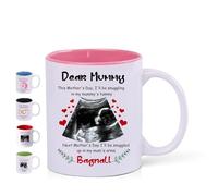 Tazza da caffè personalizzata con foto ecografica del bambino, tazza da caffè personalizzata con foto ecografica e testo, regalo per la festa della mamma e del papà per i futuri genitori 13oz