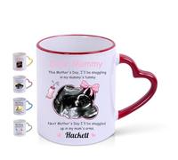 Tazza da caffè personalizzata con foto ecografica del bambino, tazza da caffè personalizzata con foto ecografica e testo, regalo per la festa della mamma e del papà per i futuri genitori 13oz