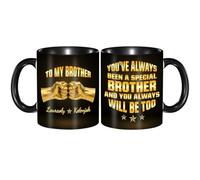 Tazza da caffè personalizzata con scritta "You 've always been a special brothers", tazza da caffè con scritta in lingua inglese "You 've always been a special brothers", tazza da caffè per uomini
