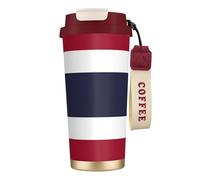 Tazza da caffè personalizzata unica - Bicchiere isolato in acciaio inox per viaggi, casa e ufficio - Bandiera della Thailandia rossa