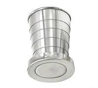 Tazza da caffè pieghevole portatile con coperchio, in acciaio inossidabile, 250 ml, ideale per l'uso quotidiano in qualsiasi ambiente (250 ml di grandi dimensioni)
