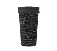 Tazza Da Caffè Portatile Abstract Science Chemistry Illustration 3D Print Tazza A Doppia Parete Adulti Thermos, Per Sport, Ghiaccio O Bevande Calde, Campeggio, 17Oz