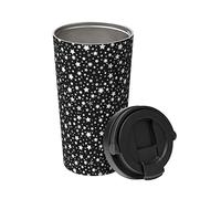 Tazza Da Caffè Portatile Abstract Shining Shooting Star On White Con Coperchi In Acciaio Inossidabile Tazza Auto, Per Bevande, Ghiaccio O Bevande Calde, Sport, 17Oz