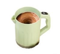 Tazza da caffè portatile con ricarica USB e visualizzazione della temperatura, agitatore magnetico per miscelare bevande, coperchio resistente alle fuoriuscite e base stabile (verde)