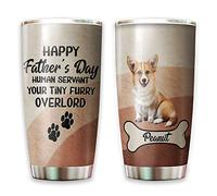 Tazza Da Caffè Portatile Tazza Termica Riutilizzabile Tazze Da Viaggio Per Colleghi Mamma Auto 590 Ml Cane Personalizzato - Per Uomo. Felice Festa Del Papà. Servitore Umano. Il Tuo