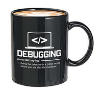 Tazza da caffè programmatore, 325 ml, colore: nero, Debugging Definition Being the Detective - programmatore programmatore informatico sviluppatore collega