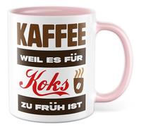 Tazza da caffè regalo caffè perché è troppo presto per la coke, caffeina, ufficio, lavoro, squadra, collega, idea regalo divertente sarcasmo, scritta divertente