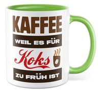 Tazza da caffè regalo caffè perché è troppo presto per la coke, caffeina, ufficio, lavoro, squadra, collega, idea regalo divertente sarcasmo, scritta divertente
