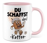Tazza da caffè regalo Du schaffst das! - Caffè, Tazza da caffè, Caffeina, Stanca, Ufficio, Team Caffè, Idea Regalo Sarcasmo, Meme, Scherzo Divertente Scritta