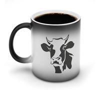Tazza da caffè riscaldata con testa di mucca, tazza da caffè in ceramica s