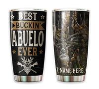 Tazza Da Caffè Riutilizzabile Tazza Termica Con Paglia E Coperchio Mug Termica Per Natale Anniversario Auto 590 Ml Il Miglior Buckin' Abuelo Di Sempre - Caccia Al Deer Personalizzata