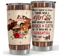 Tazza Da Caffè Riutilizzabile Tazze Da Viaggio Portatile Tazza Termica Per Mamma Auto Amico 590 Ml Bicchiere Personalizzato Per Amanti Dei Libri Con Nomi Di Libri E Gatti Personalizzabili