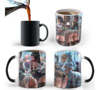 Tazza da caffè sensibile al calore, motivo anime con bikini in stile cartone animato, cambia colore, tazza da caffè creativa, ottimo regalo per fan giapponesi dei cartoni animati, amanti degli Otaku,